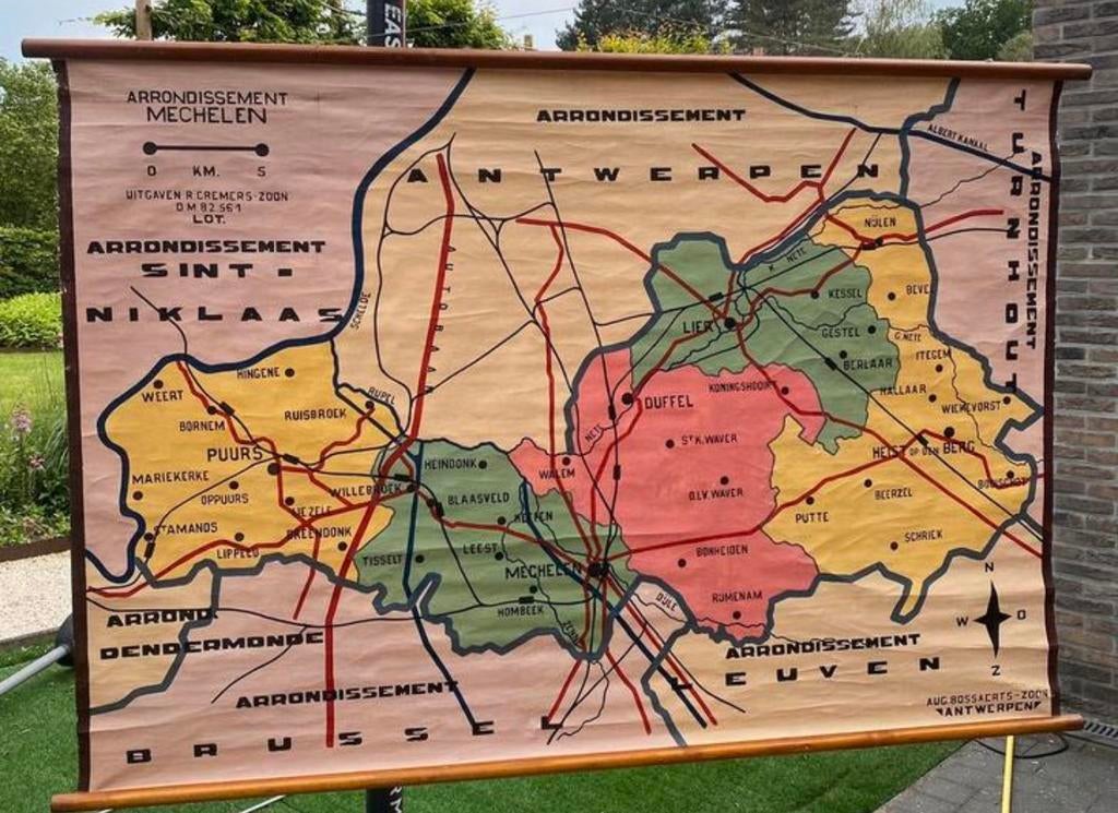 Oude schoolkaart Mechelen Cremers, Ophalen