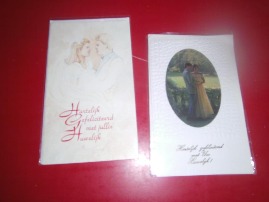 wenskaart huwelijk huwelijkskaart retro vintage, Diversen, Ophalen of Verzenden, Nieuw