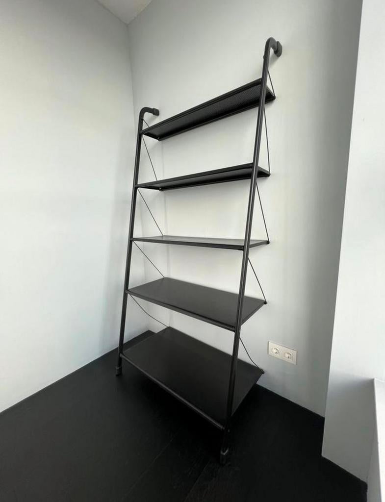 Vintage Postmoderne Metalen Boekenkast, Huis en Inrichting, Ophalen, Zo goed als nieuw