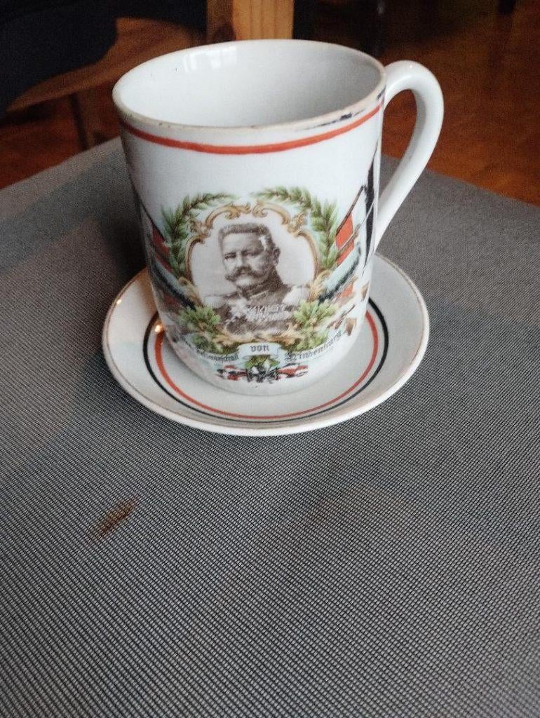 tasse  et sous tasse hindembourg 14 18, Enlèvement ou Envoi, Autres