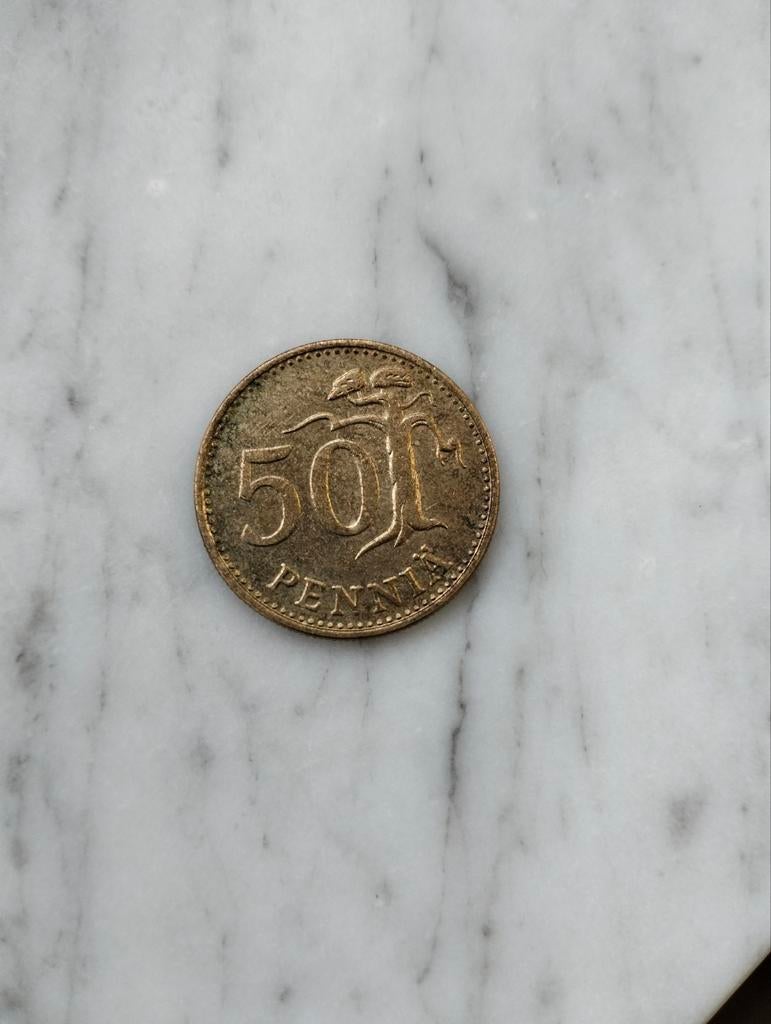 50 Pennia, Suomen Tasavalta, Finland, 1977, Postzegels en Munten, Munten | België, Ophalen of Verzenden