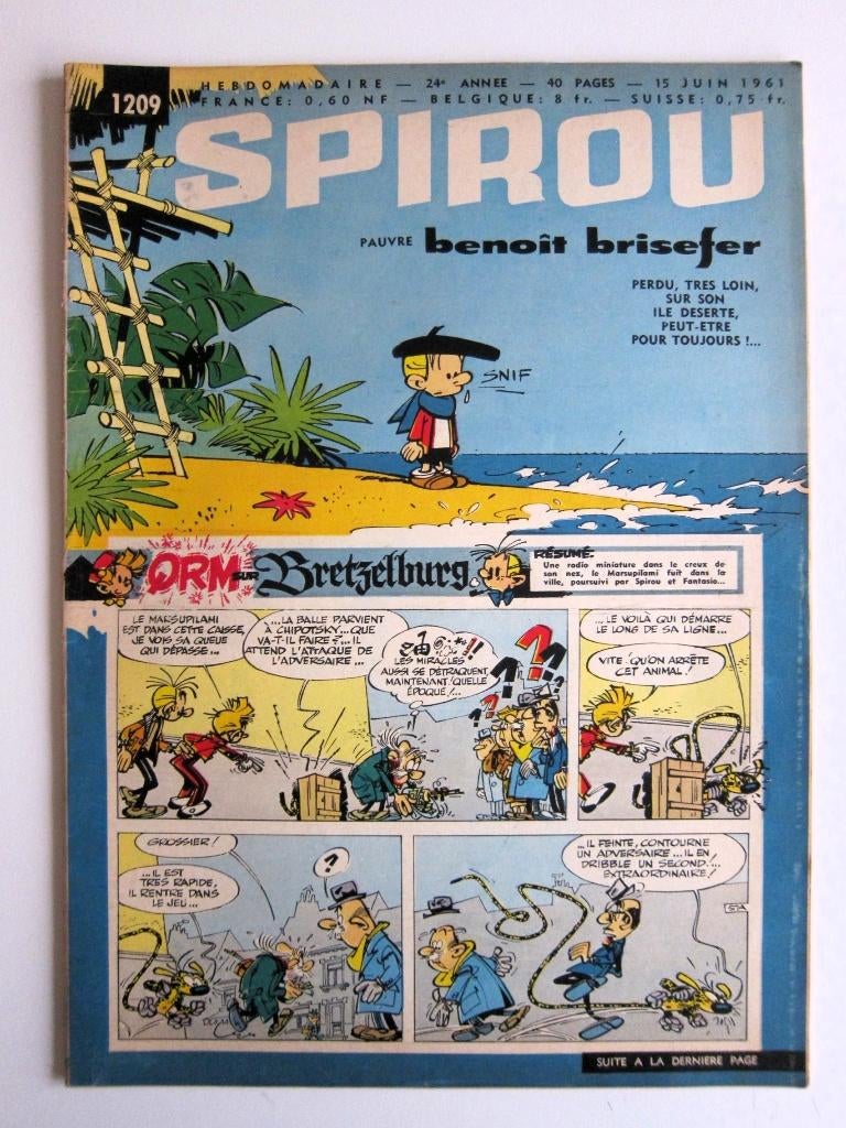 Hebdo Spirou 1209 + mini-récit n°66 (1961), Livres, Enlèvement ou Envoi, Une BD, Comme neuf, Collectif