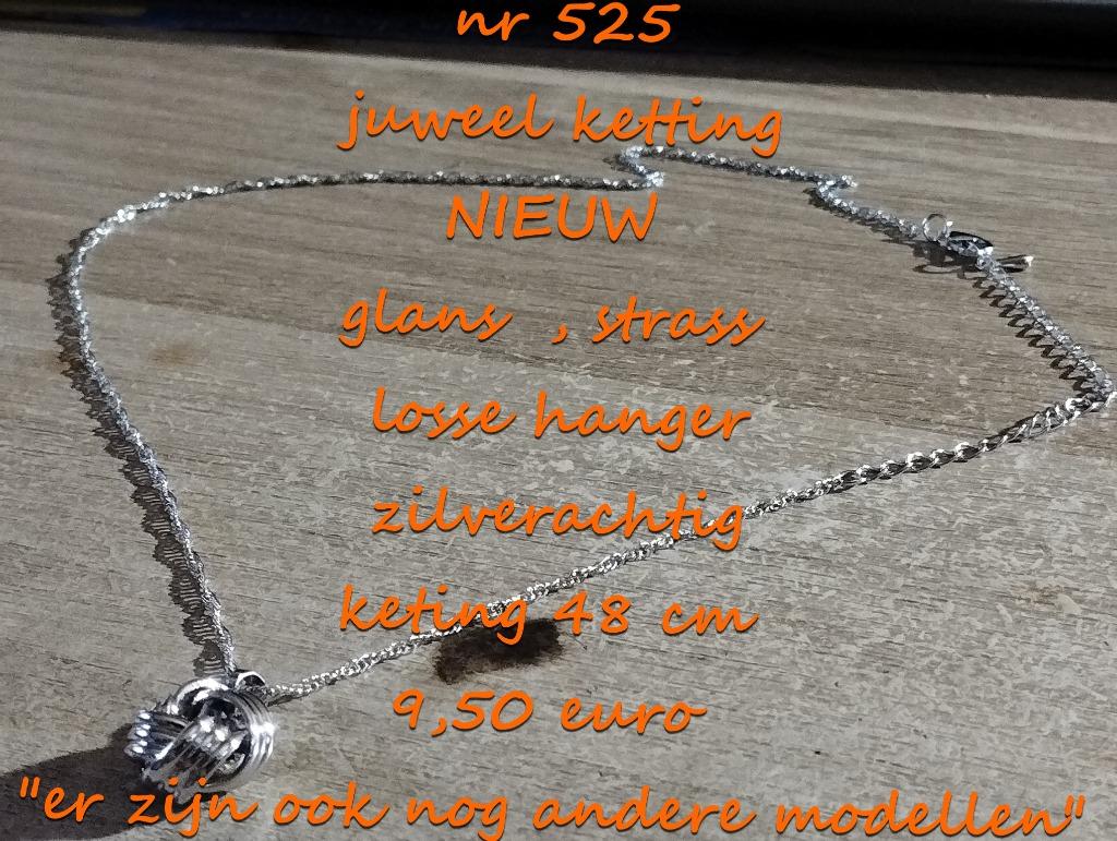 525. juweel ketting , NIEUW , @LAATSTE STUK@ verzending inbe, Overige materialen, Met strass, Verzenden, Nieuw