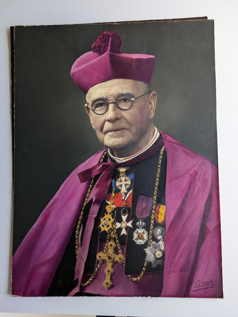 Groot formaat foto van geestelijke in fotostudie Ooms Diest, Enlèvement, Utilisé, Photo