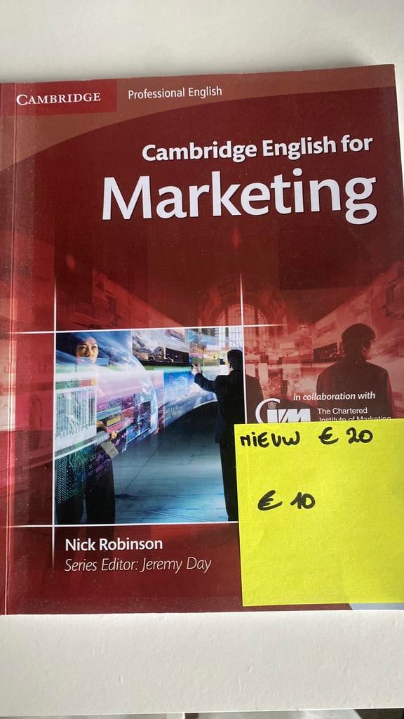 Boek Cambridge English for Marketing, Ophalen, Zo goed als nieuw