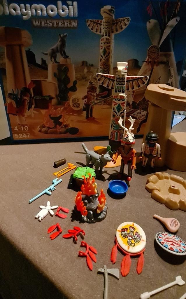 Playmobil indianen dorp 5247, Ophalen, Zo goed als nieuw