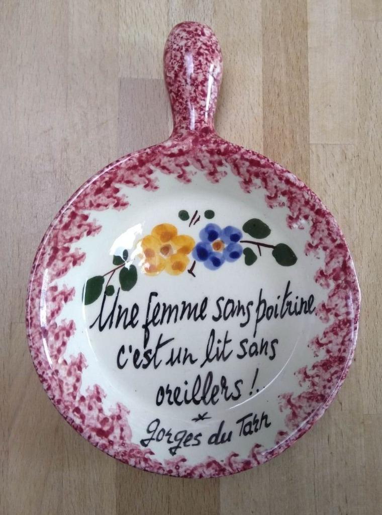 Keramieken sierpannetje (souvenir van Gorges du Tarn), Ophalen of Verzenden, Zo goed als nieuw