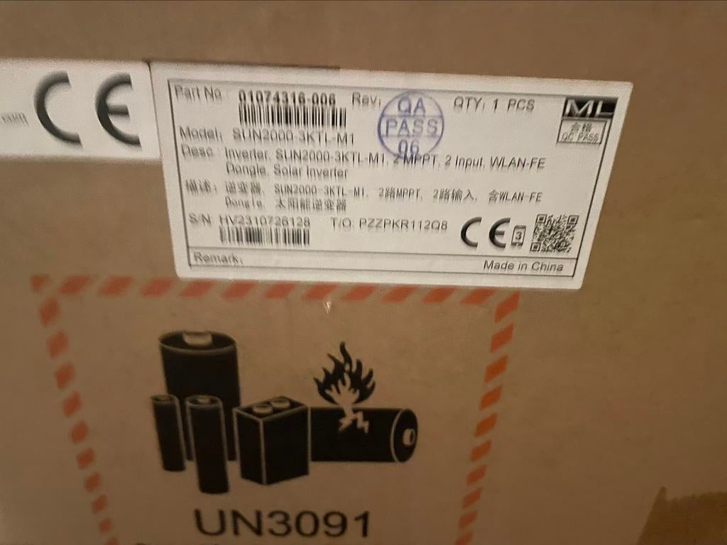 Huawei sun2000 3ktl m1 met garantie, Enlèvement, Neuf
