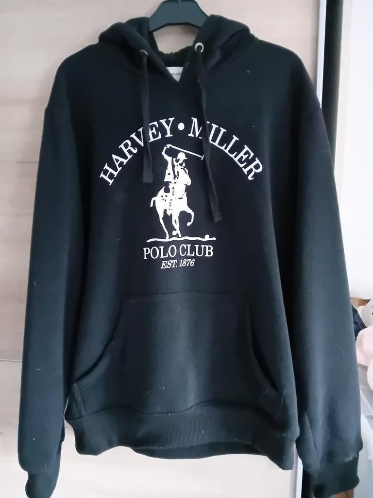 Sweat Harvey Miller, Maat 52/54 (L), Zwart, Gedragen, Polo club