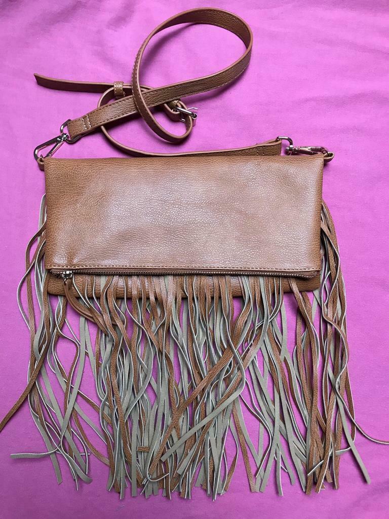 Sac Vero Moda cognac franges, Comme neuf, Brun, Autres marques