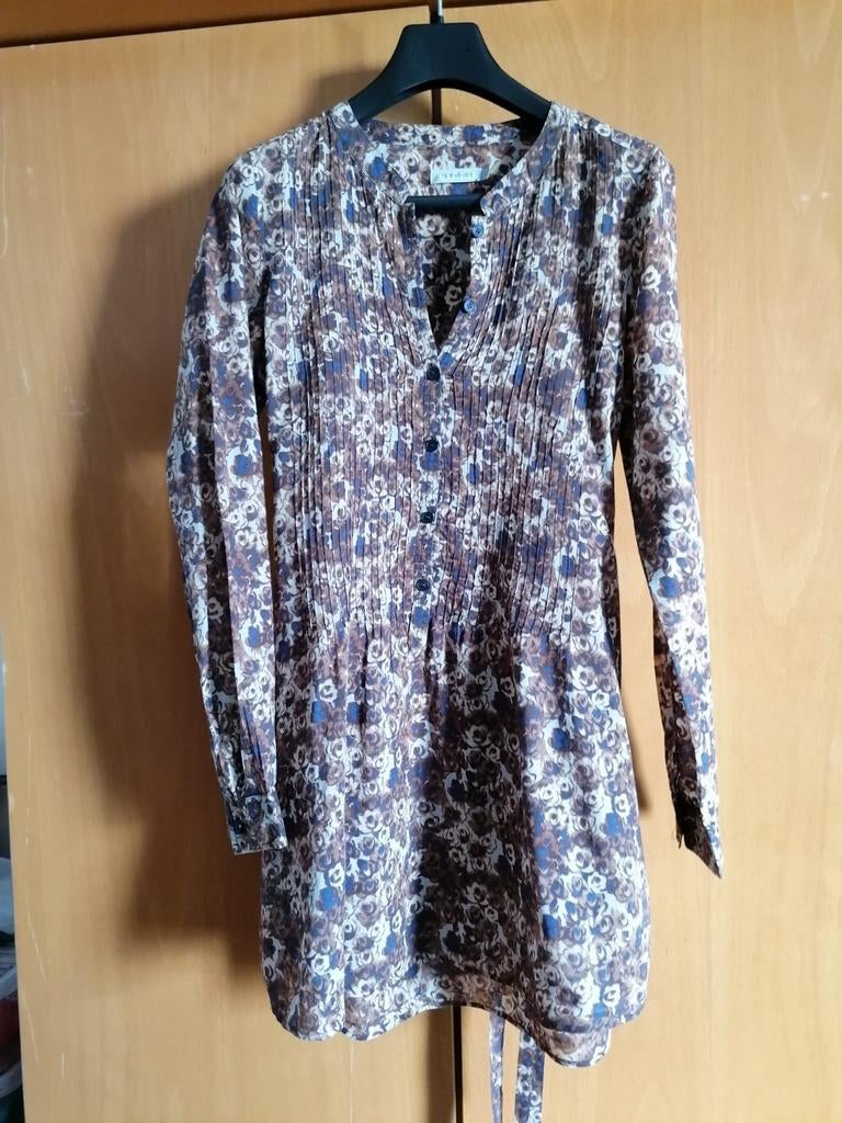 Blouse, Kleding | Dames, Maat 38/40 (M), Bruin, Gedragen, Turnover