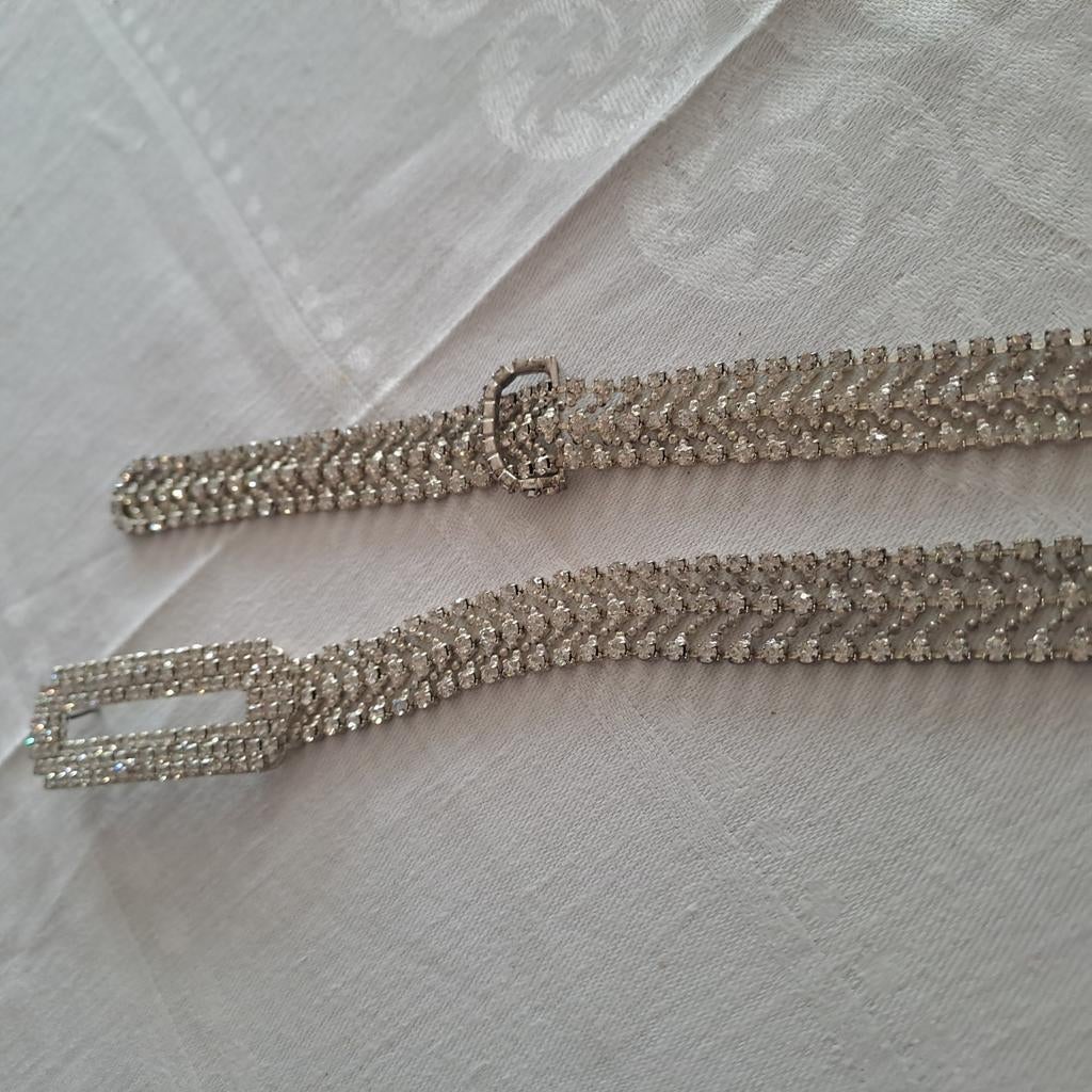 Ceinture en strass art déco, Bijoux, Sacs & Beauté, Enlèvement ou Envoi, Comme neuf