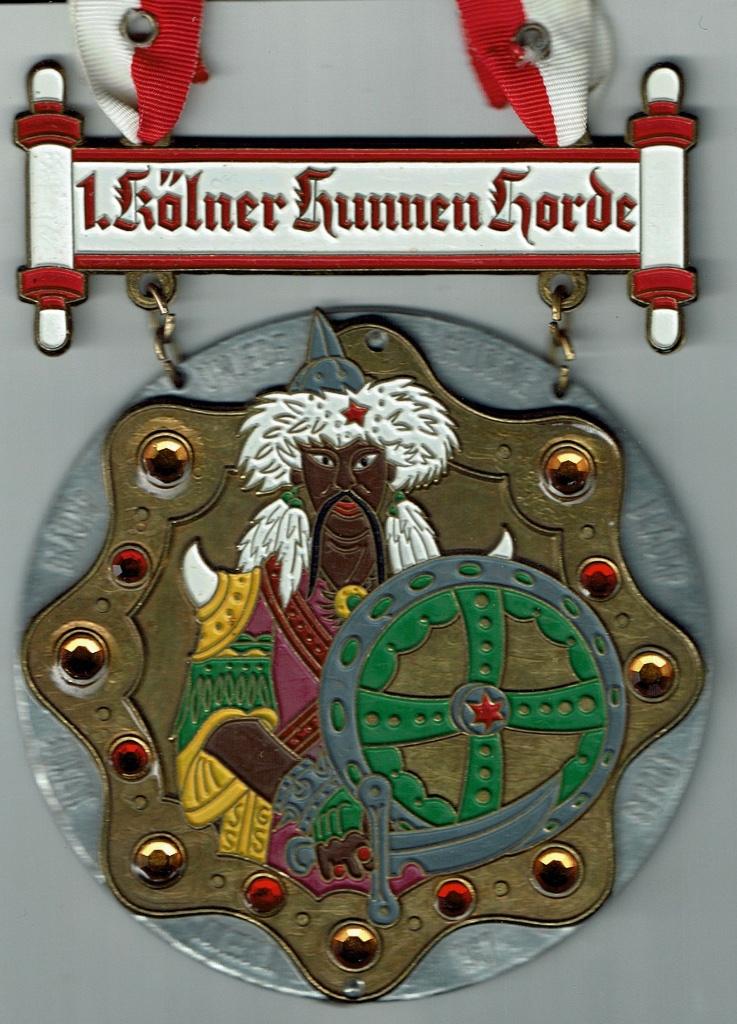 Medaille carnaval Keulen Duitsland Hunnen Horde, Verzenden, Overige materialen