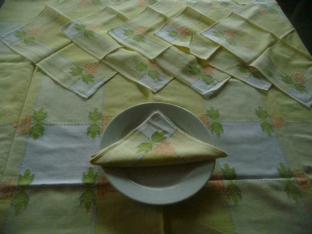 Nappe en lin Nappe Nappe, Enlèvement ou Envoi, Comme neuf, Jaune, Nappe ou Toile cirée