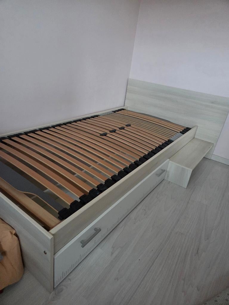 Eenpersoonsbed, Ophalen, Eenpersoons, Wit, 200 cm