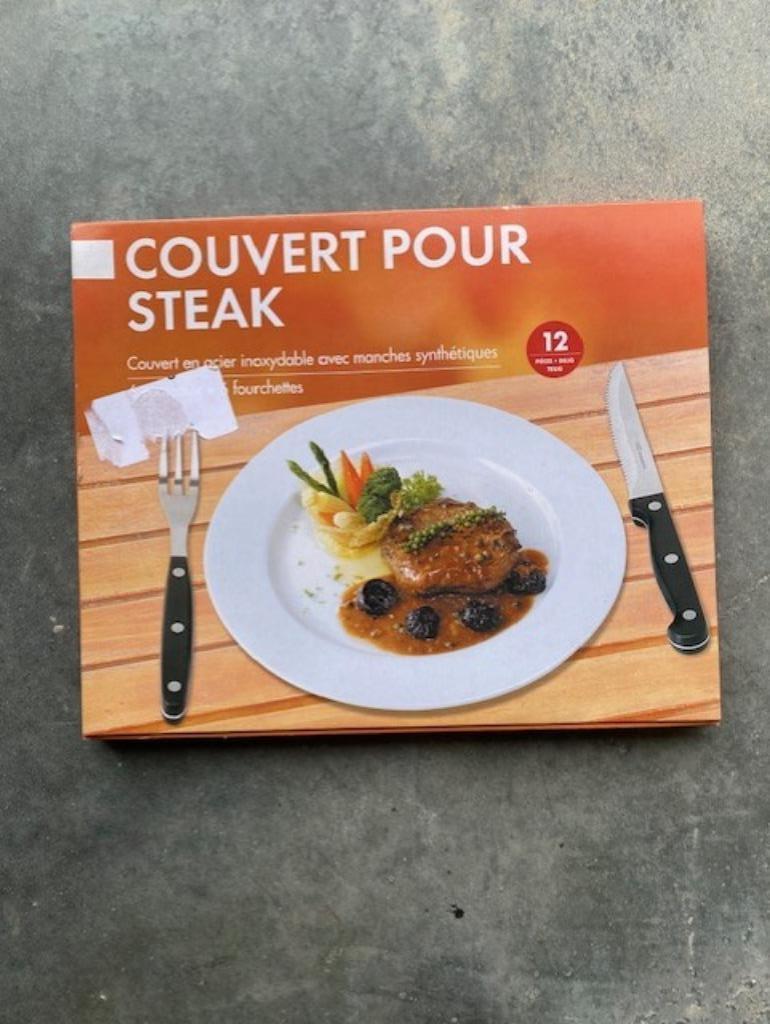 Couverts à steak, Enlèvement, Neuf, Inox ou Chrome, Ensemble de couverts