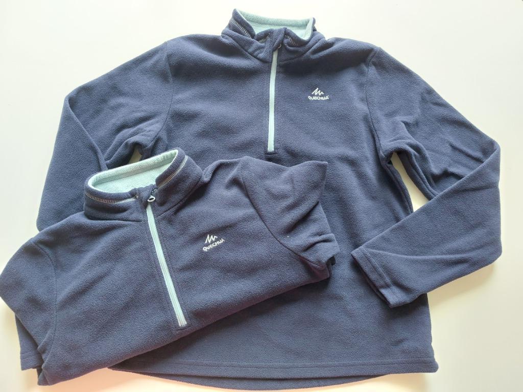 Fleece trui met rits - Quecha - donkerblauw- 10/11 jaar, Enlèvement ou Envoi, Utilisé, Garçon ou Fille, Pull ou Veste