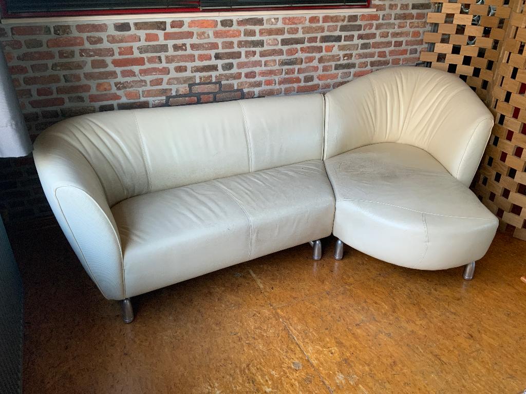 Canapé d'angle Leolux Pupilla avec chaise longue, Trois personnes, 250 à 300 cm, 125 à 150 cm, Enlèvement