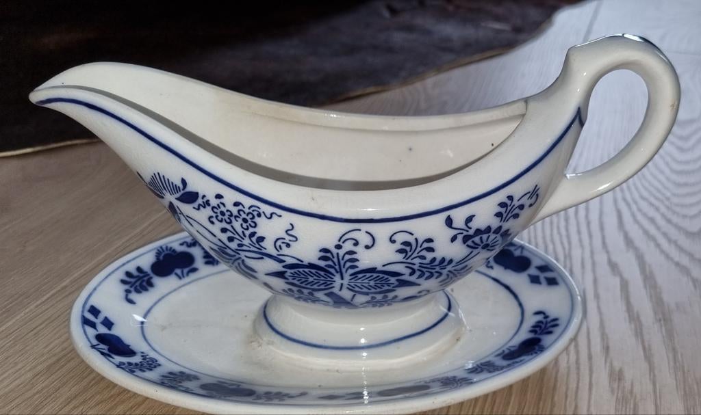 Antiek sauspannetje zwiebelmuster, Antiek en Kunst, Ophalen of Verzenden
