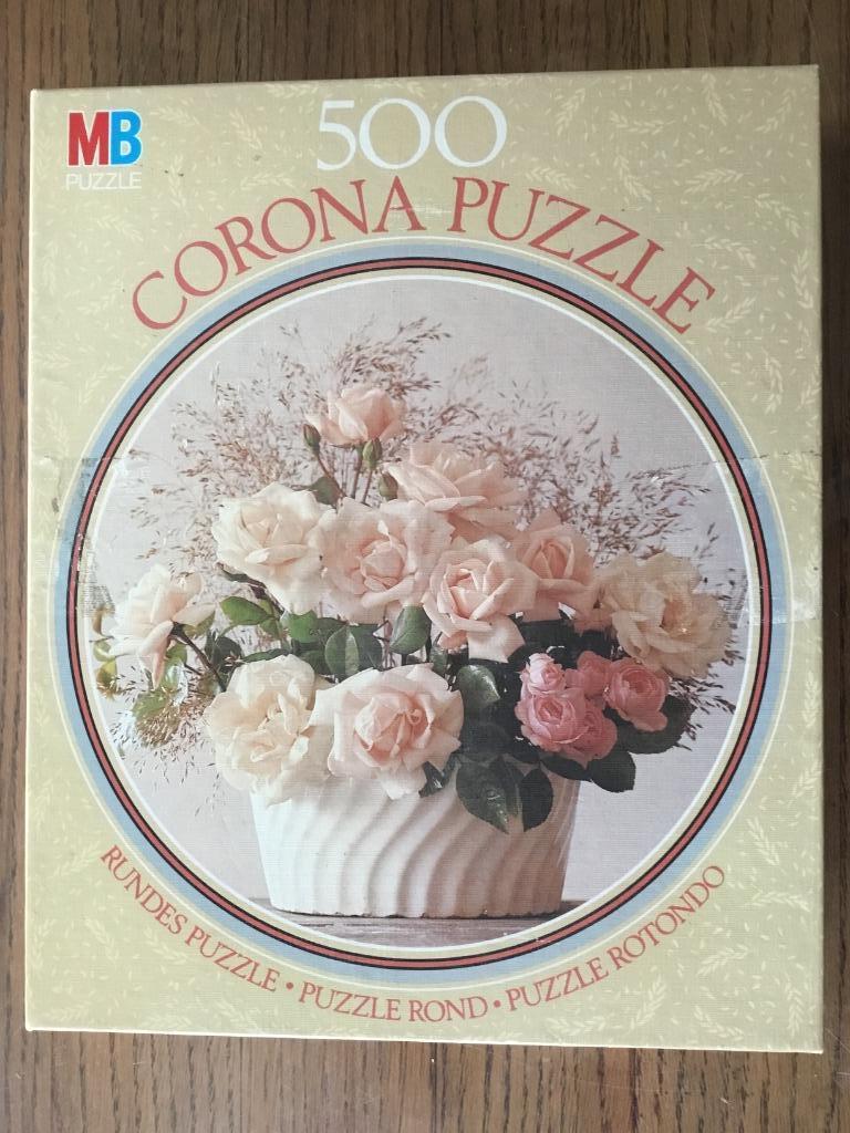 Puzzel MB 500 stukjes Rose rozen, Ophalen of Verzenden, 500 t/m 1500 stukjes, Gebruikt, Legpuzzel