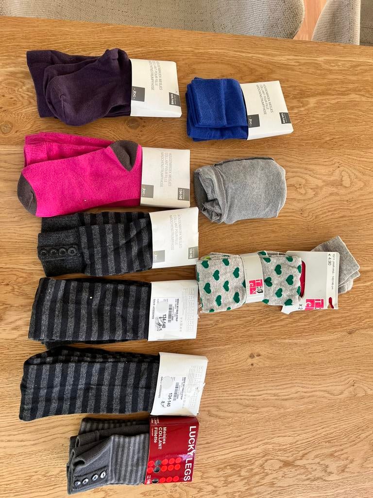 Leggings broekkousen mt 134/140 9stuks, Ophalen of Verzenden, Nieuw, Meisje, Overige typen