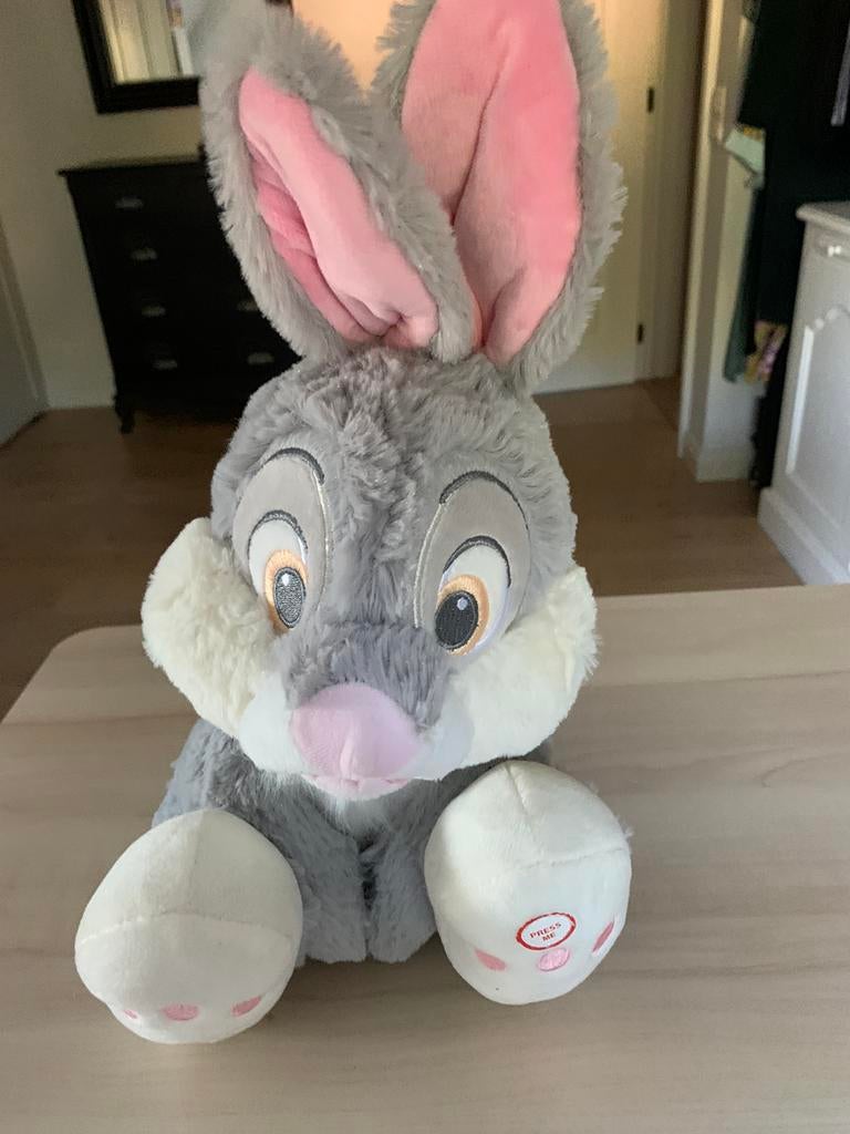 Knuffel stamper Bambi met geluid, Ophalen of Verzenden, Nieuw, Konijn