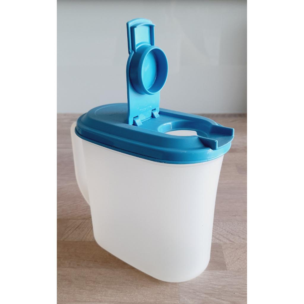 TUPPERWARE VINTAGE - PICHET + COUVERCLE TURQUOISE, Enlèvement ou Envoi, Comme neuf, Bleu, Récipient ou Bol
