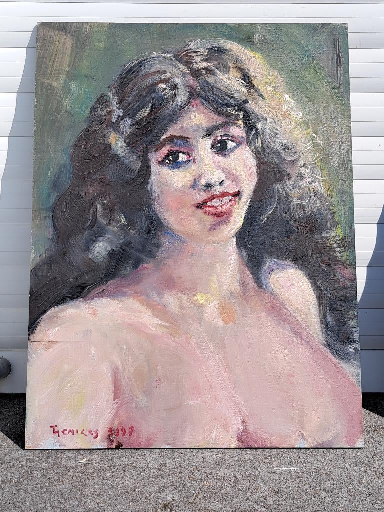 Huile sur panneau signe Tony reniers, Antiquités & Art, Enlèvement ou Envoi
