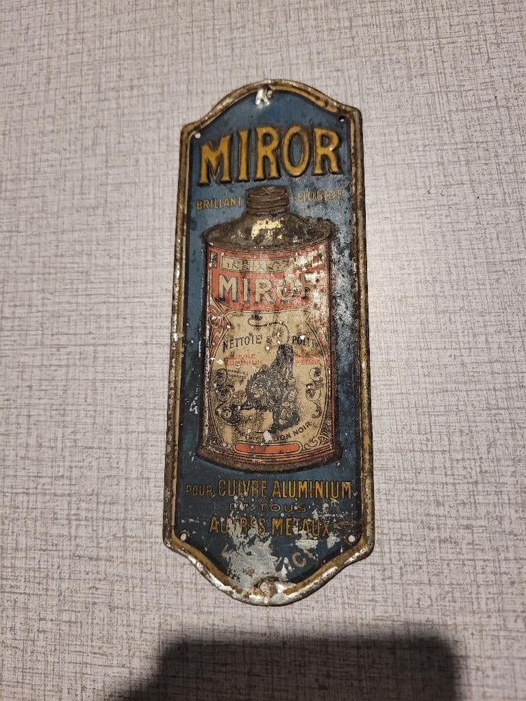 ancienne plaque de propreté lion noir, Collections, Enlèvement ou Envoi, Utilisé, Panneau publicitaire