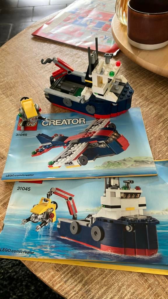 Lego creator set nr 31045 boot, Ophalen of Verzenden, Zo goed als nieuw, Complete set, Lego
