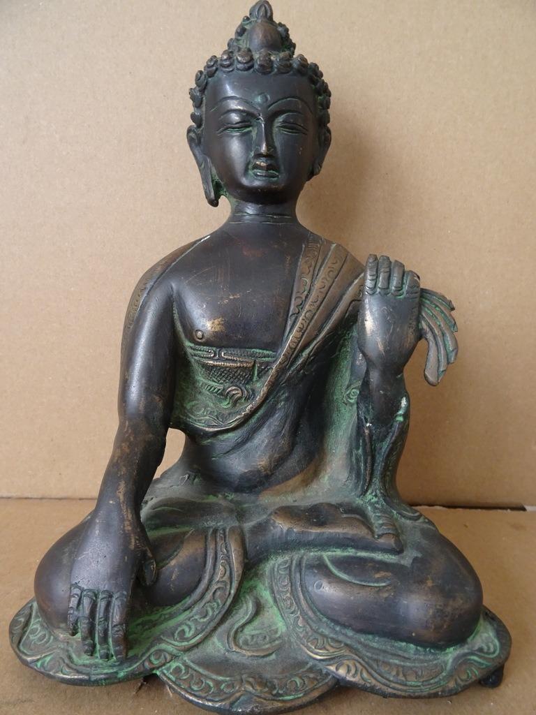 Statue de Bouddha antique statue de Bouddha en bronze 22cm, Enlèvement ou Envoi, Comme neuf