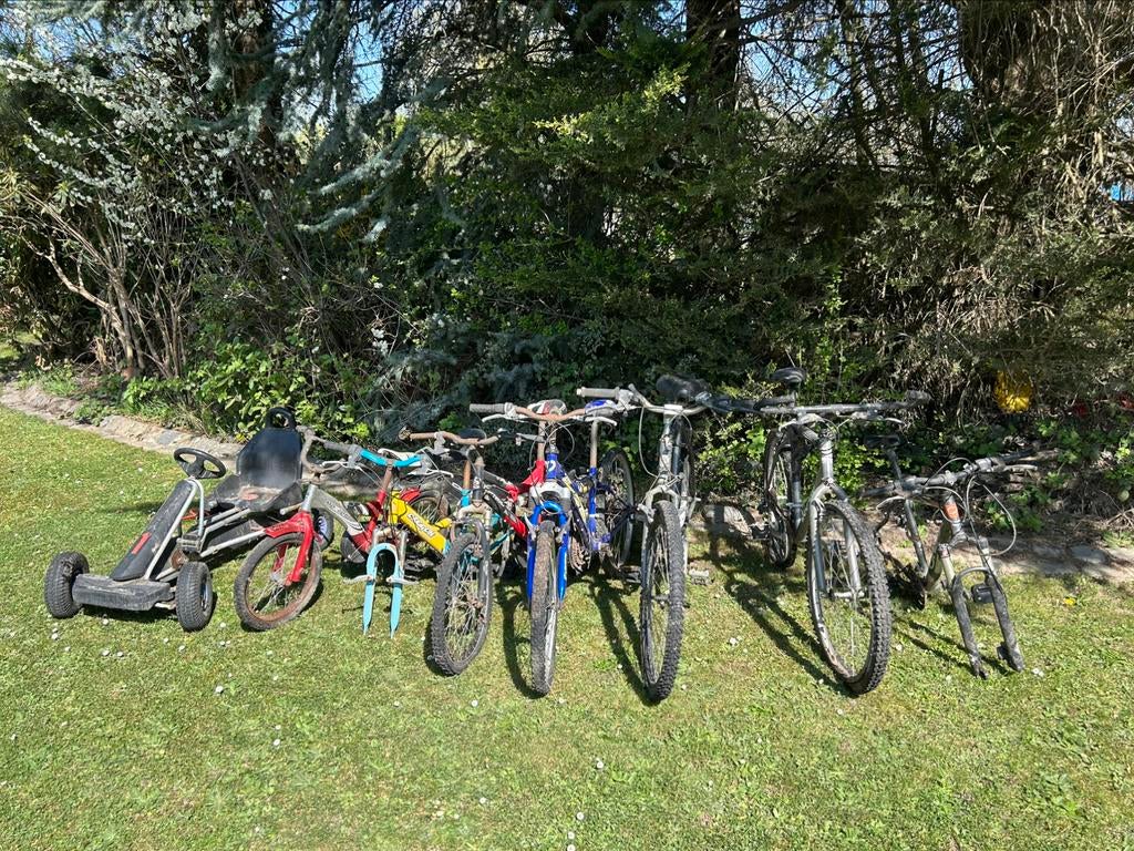 Lot velos a reparer cuistax go cart fietsen fiets, Enlèvement