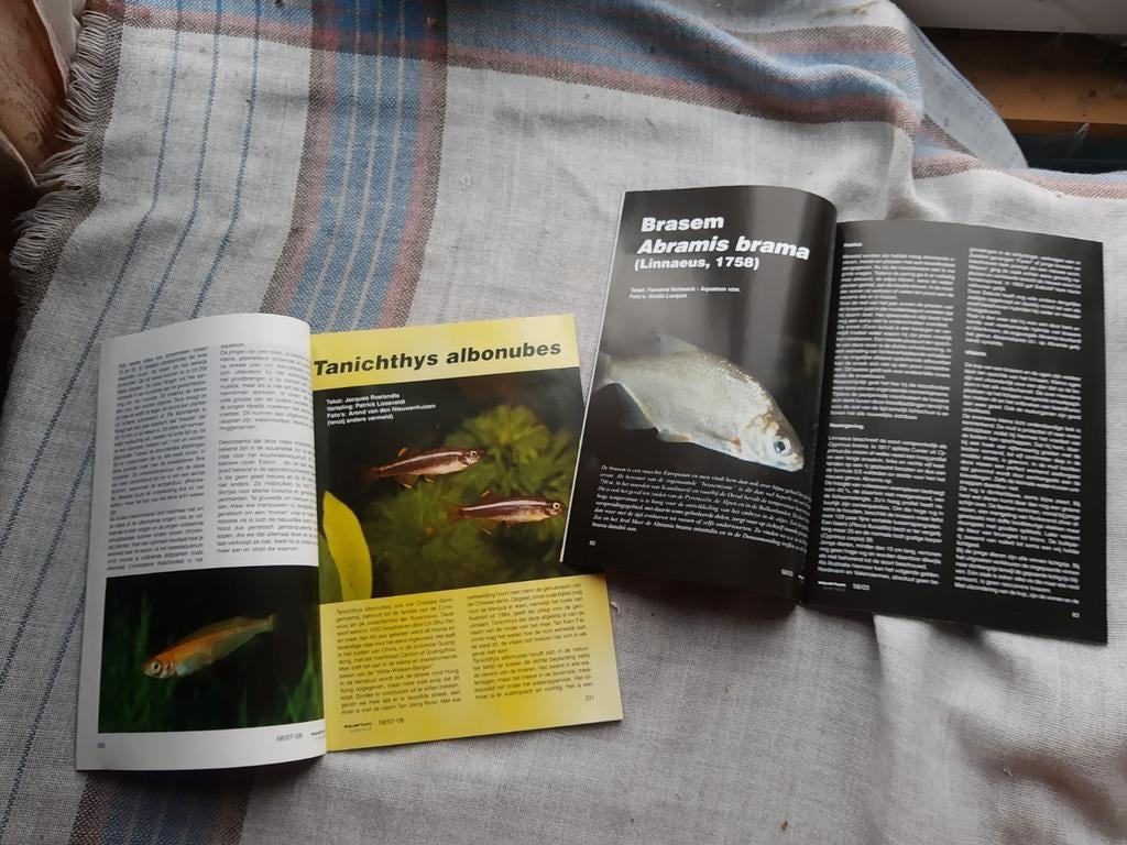 2 oude tijdschriften: aquarium, Verzamelen, Ophalen of Verzenden