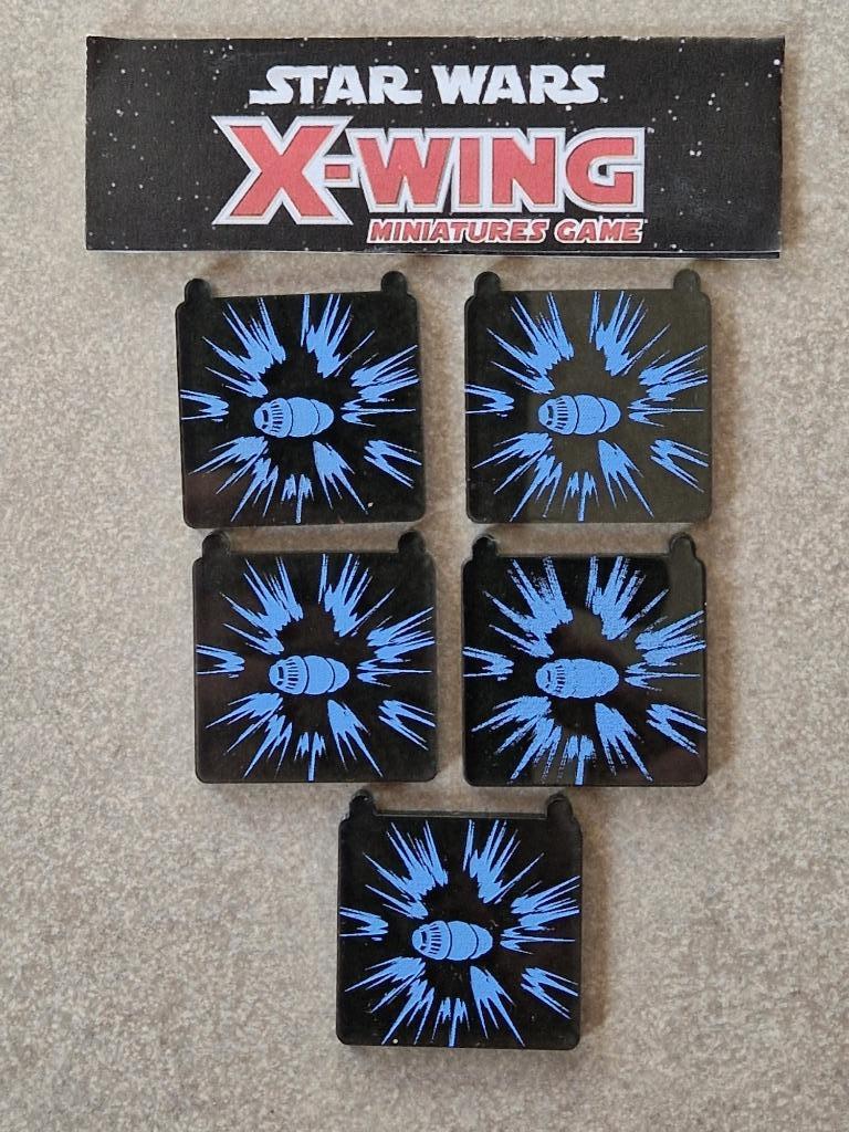 Star Wars X-Wing V2 5 Proton Bomb Acrylic tokens goodies, Verzamelen, Ophalen of Verzenden, Nieuw, Spel