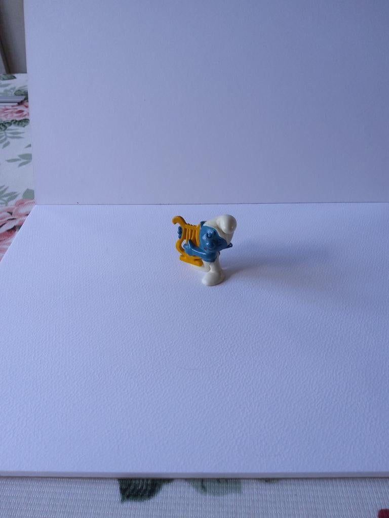 Schtroumpf avec harpe, Enlèvement ou Envoi, Utilisé, Poupée, Figurine ou Peluche