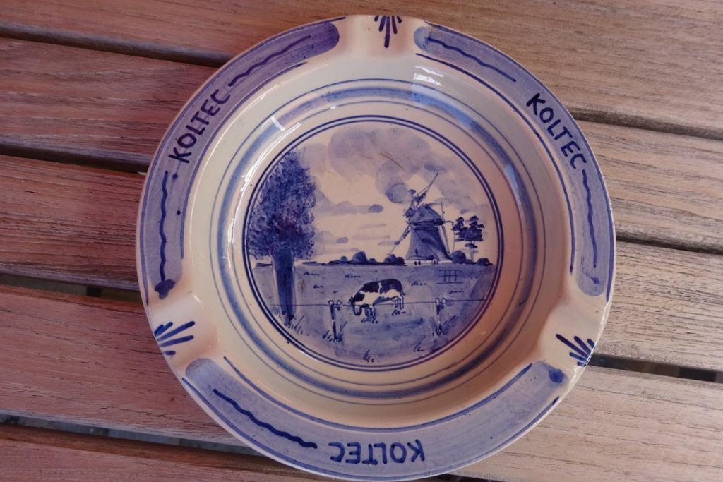 asbak cendrier Delfts Blauw Koltec (molen - moulin - vache, Antiquités & Art, Enlèvement ou Envoi