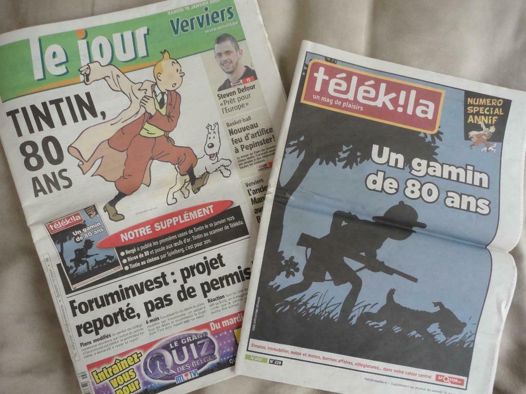 Tintin - un gamin de 80 ans - 2009, Enlèvement ou Envoi, Tintin, Utilisé, Autres types