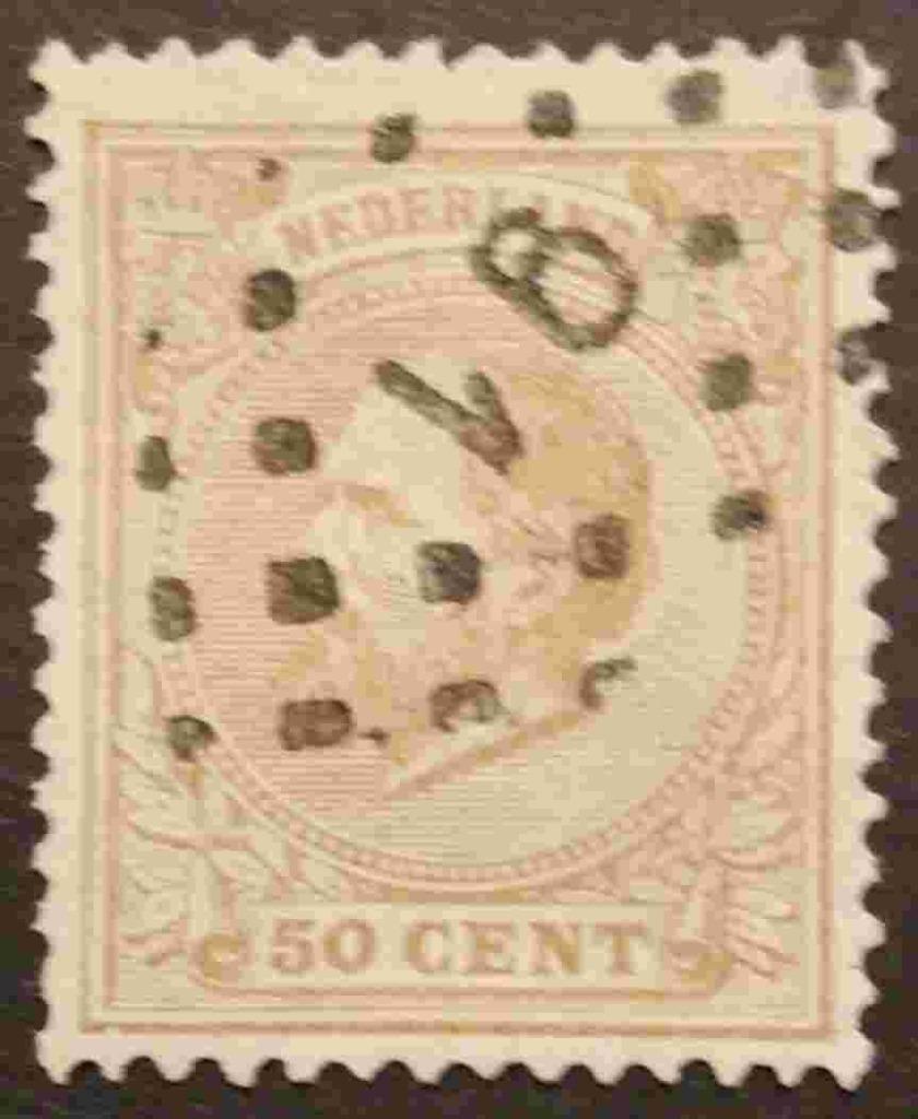 NEDERLAND - nr. 27G met puntstempel 91, Envoi, Jusqu'à 1940, Affranchi