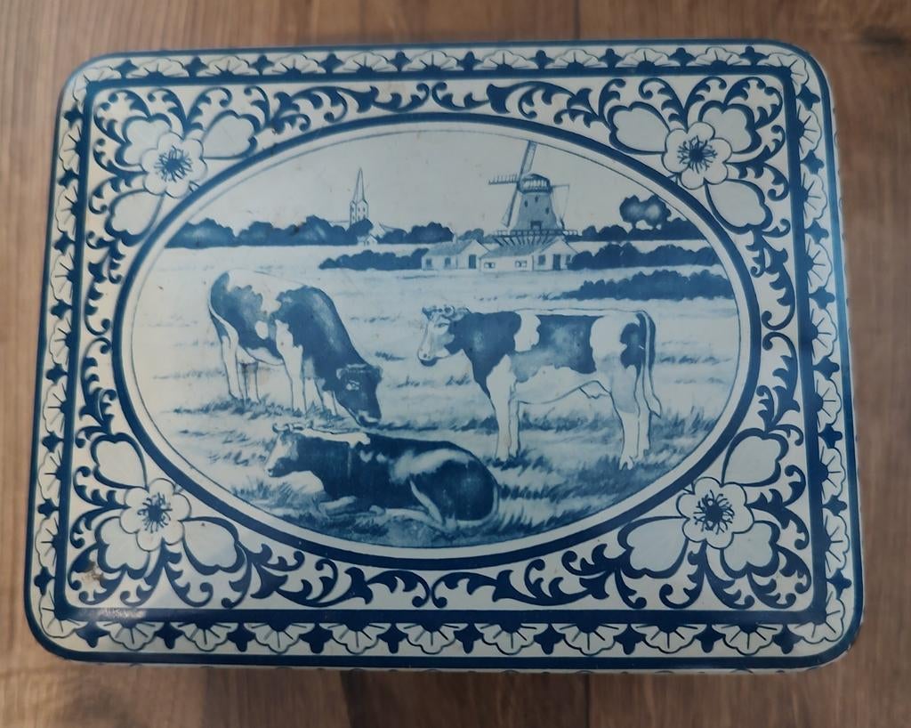 BlIkken doos Delfts blauw, Verzamelen, Ophalen of Verzenden, Gebruikt