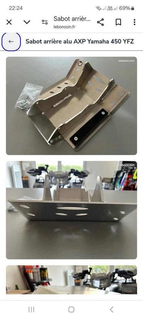 Yamaha 450 beschermplaat achter, Motoren, Ophalen of Verzenden