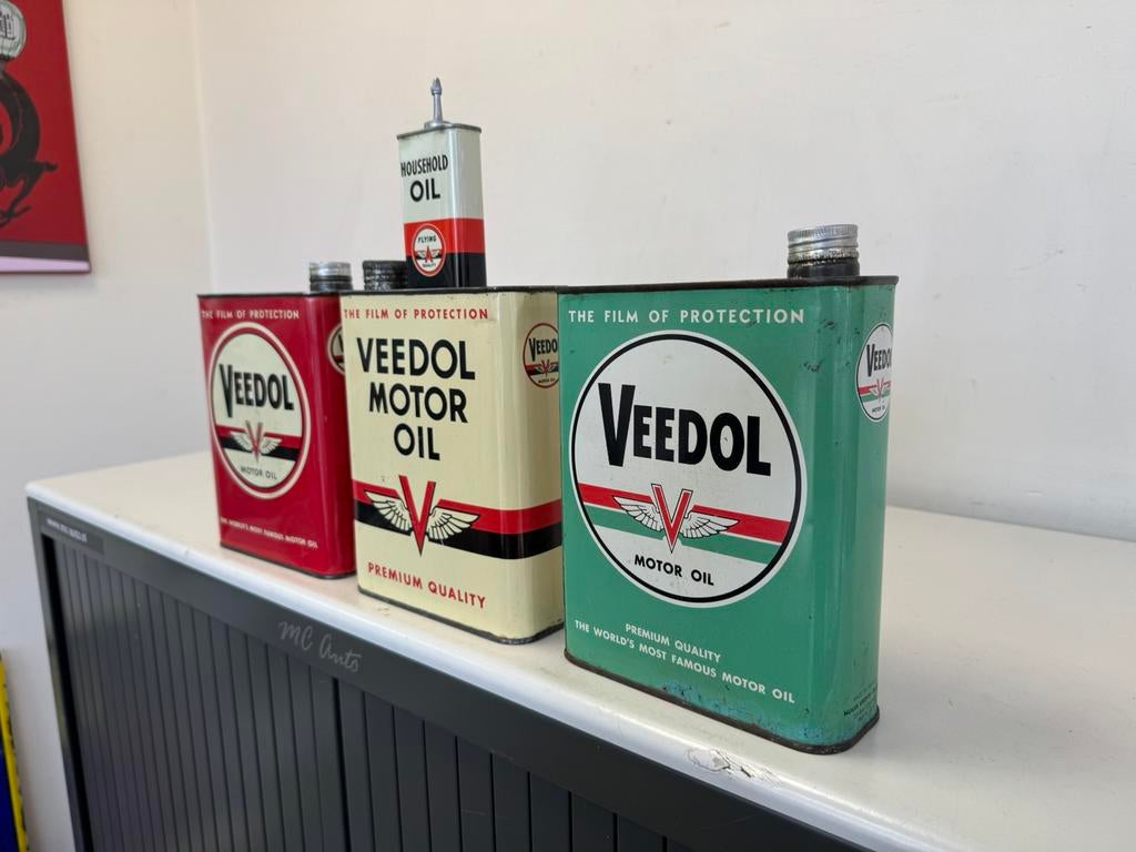 Bidons d'huile Veedol, Collections, Marques & Objets publicitaires, Enlèvement ou Envoi