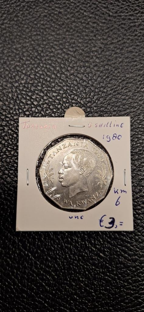 Tanzania 5 shilling 1980 unc, Postzegels en Munten, Munten | Afrika, Ophalen of Verzenden, Tanzania