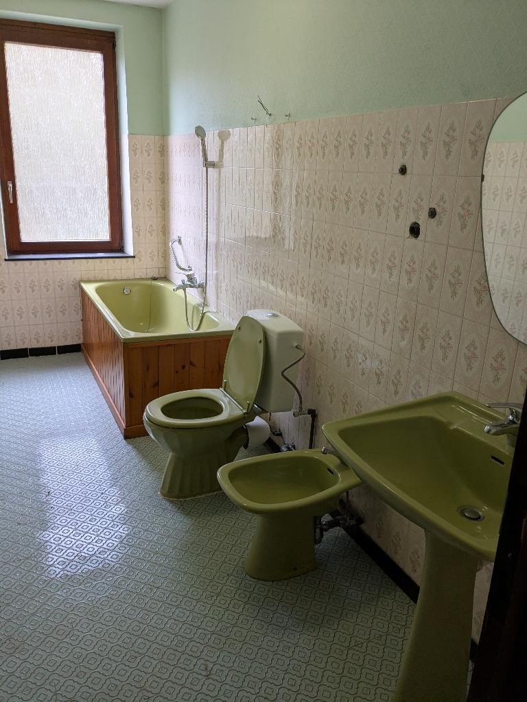 Ensemble sanitaires années 70 vert avocat, Enlèvement