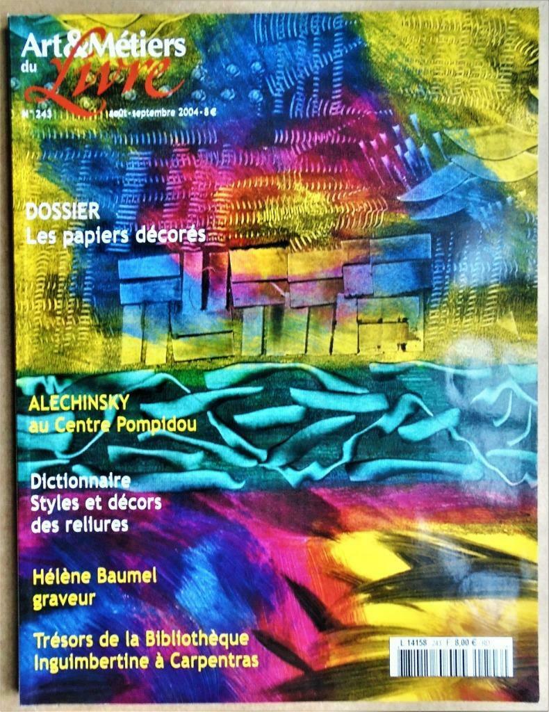Art & Métiers du Livre: Dossier "Les Papiers décorés" - 2004, Ophalen of Verzenden, Zo goed als nieuw, Glossy