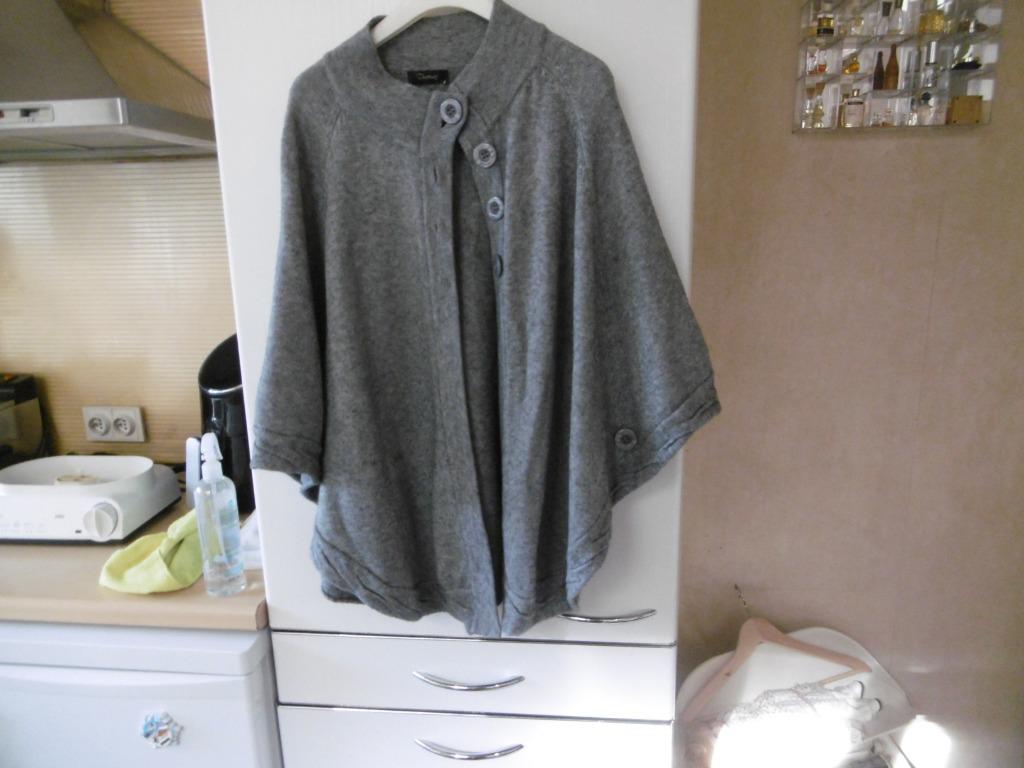 vêtements pour femmes, pull, cape « Diversa », gris, Vêtements | Femmes, Taille 42/44 (L), Gris, Enlèvement ou Envoi, Comme neuf