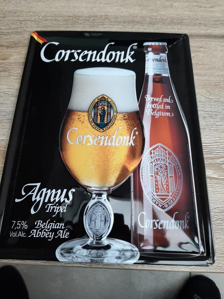 Bierplaat corsendonk, Enlèvement ou Envoi, Neuf, Panneau, Plaque ou Plaquette publicitaire