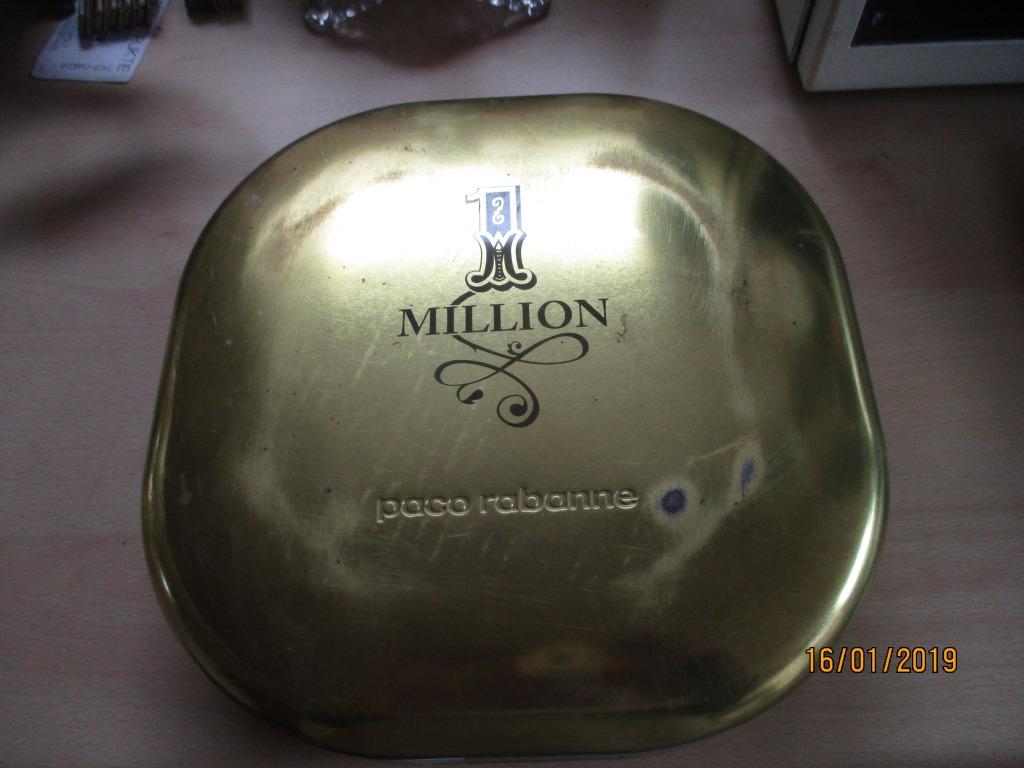 blikken, blik million van paco rabanne goudkleur, Verzamelen, Ophalen of Verzenden, Gebruikt, Overige, Overige merken