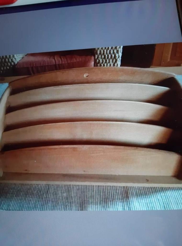 Porte courrier en bois  années 50/60 avec 4 compartiments, Enlèvement ou Envoi