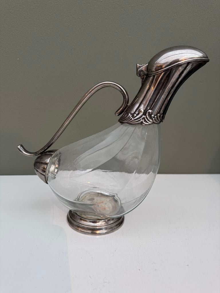 Vintage wijn decanter eend, Ophalen of Verzenden