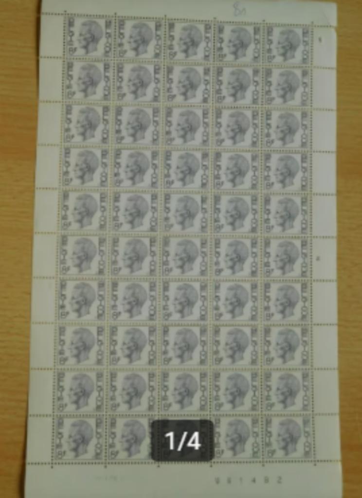 173 timbres 8F Roi Baudouin, Envoi, Non oblitéré